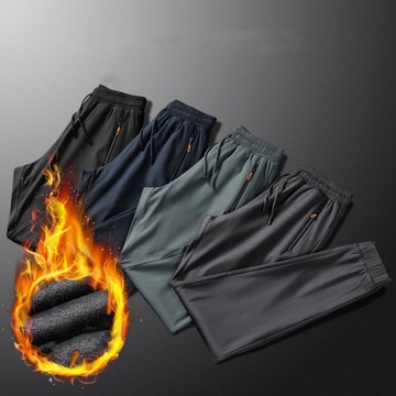 Зимние теплые мужские флисовые спортивные штаны, 4XL.