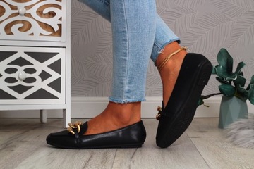 ЧЕРНЫЕ МОКАСИНЫ ЖЕНСКИЕ, МОДНЫЕ СЛИПОНЫ