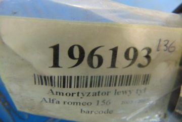ALFA ROMEO 156 2.0 16V TLUMIČ LEVÝ ZADNÍ