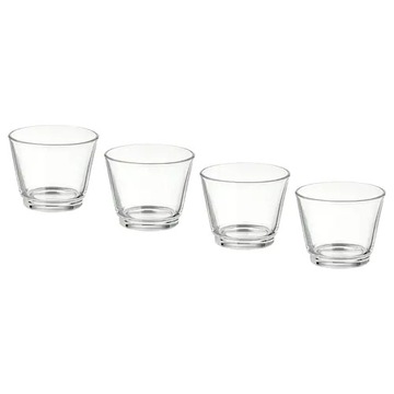 IKEA Podstawka na świecę, szkło bezbarwne 6cm 4szt