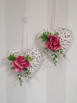 СЕРДЦЕ ПЛЕТЕНЫЙ ВЕНОК СВАДЕБНОЕ УКРАШЕНИЕ 20х20см