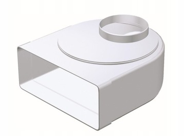 KOLANO ŁĄCZĄCE KANAŁ PŁASKI 220x90mm Z KANAŁEM OKRĄGŁYM fi 100mm VENTS 941