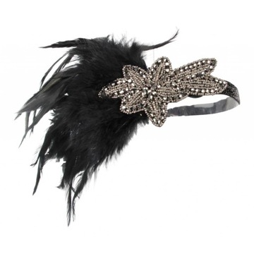 .Women Feather 1920s Headpiece Headband Size Type A
