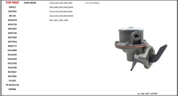 Топливный насос комбайна FDR 9064 4-B John Deere