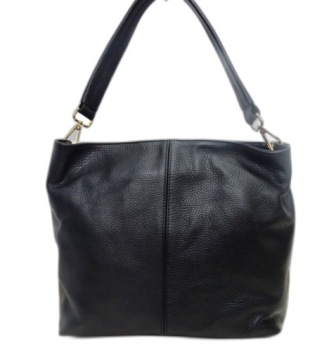 Laura Biaggi torebka skóra naturalna czarny