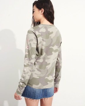 bluza longsleeve HOLLISTER moro camo XS