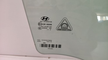 HYUNDAI TUCSON II SKLO (OKNO) DVEŘE PRAVÁ PRAVÝ PŘEDNÍ 20