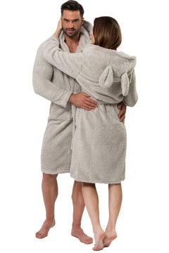 ЖЕНСКИЙ ХАЛАТ BEAR TEDDY С УШАМИ ПОДАРОЧНЫЙ ПЛЮШ