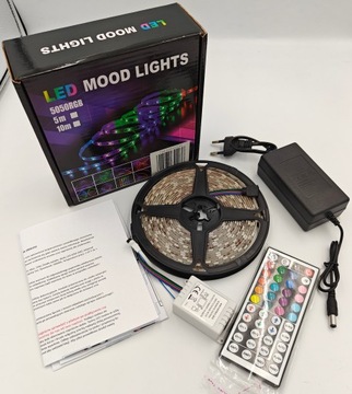 STRIP Светодиодная лента 5м RGB 230В 12В водонепроницаемая IP65 - светодиоды 270 диодов SMD 5050