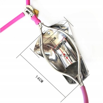 Stainless Steel Chastity Belt Silicone Belt M