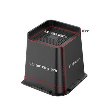 DUTY КРОВАТЬ СТОЙКИ DORMA КОМНАТА КУХНЯ СПАЛЬНЯ СТОЛ МЕБЕЛЬ КВАДРАТНЫЕ ПОДСТАВКИ 4 ШТ.