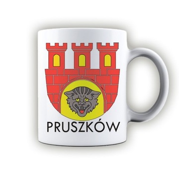 kubek ceramiczny Pruszków nadruk