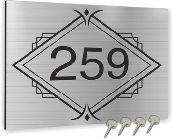 TABLICA ADRESOWA METAL NUMER DOMU POSESJI 30x20