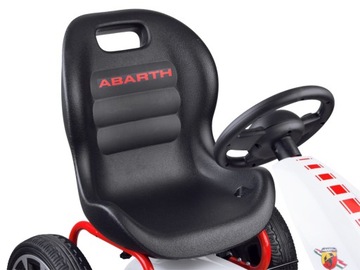 КАРТ С ПЕДАЛАМИ ДЛЯ ДЕТЕЙ ОТЛИЧНЫЙ ТОРМОЗ ABARTH СУПЕР ПОДАРОК ​​БЕЛЫЙ