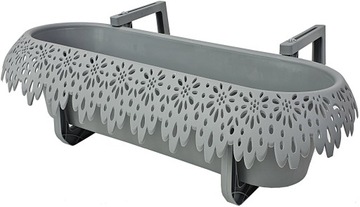 DONICZKA balkonowa uchwyty osłonka SKRZYNKA 60cm