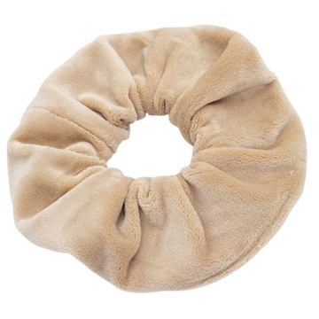 (aurora) G300w GUMKA FROTKA SCRUNCHIE, welur, BEŻOWA