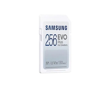 Карта памяти Samsung SDXC EVO Plus 2021 256 ГБ V30 U3 UHS-I (130 МБ/с)