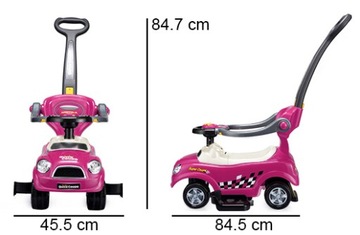 Ходунки, толкатель, поворотные колеса, ручка, звуки.