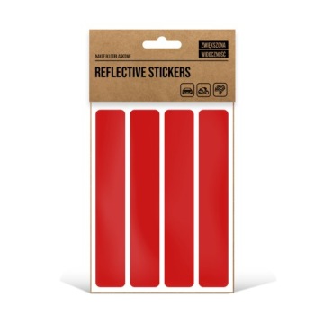 Naklejki odblaskowe PASKI na rower, kask, auto