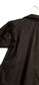 240. Promod czarna koszula z bufiastym rękawem r M/L