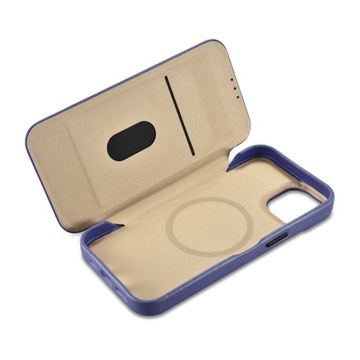 iCarer CE Premium Leather Folio Case Кожаный чехол для iPhone 14 с магнитным клапаном