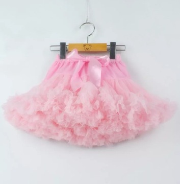 SPÓDNICZKA TUTU PETTISKIRT, PUDROWY RÓŻ, 6-8 LAT