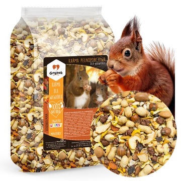 KARMA POKARM ORZECHY BOGATA MIESZANKA DLA WIEWIÓREK GRYZONI 2KG