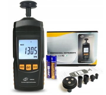 TACHOMETR KONTAKTOWY LCD GM8906 obrotomierz miernik obrotów do 99999 RPM