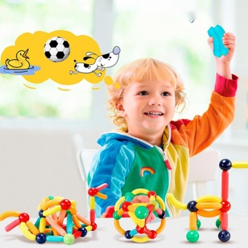 МАГНИТНЫЕ КОНСТРУКЦИИ, 42 ШТ., СТРОИТЕЛЬНЫЕ ИГРУШКИ