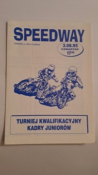TURNIEJ KADRY JUNIORÓW - UNIA TARNÓW 03-08-1995 - PROGRAM ŻUŻLOWY CZYSTY