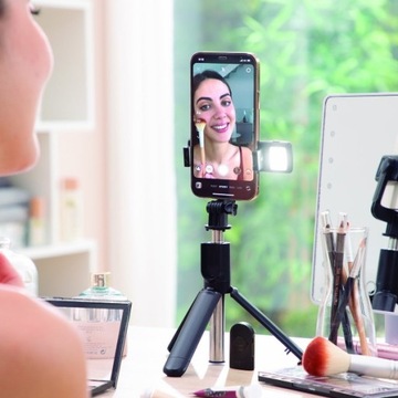 Светодиодный штатив и пульт дистанционного управления InnovaGoods Selfie Stick 3 в 1
