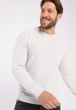 OUTLET męski Bawełniany sweter szary VOLCANO S-ANTON XXL