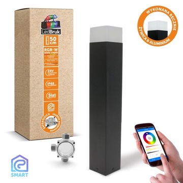 Lampa Ogrodowa Stojąca LED 24V RGBW-BC 50 Kwadrat