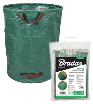 САДОВАЯ КОРЗИНА НА ЛИСТЬЯХ ПРОЧНАЯ СКЛАДНАЯ СУМКА 270Л