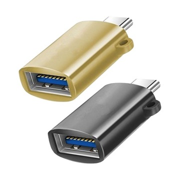 2x Hub USB 3.0 Rozdzielacz USB C, transfer danych, stabilna czerń i złoto