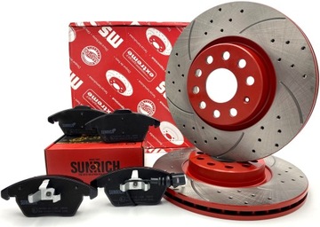 Zestaw TARCZE Nawiercane + KLOCKI PRZÓD Do VW PASSAT B6 B7 CC 312mm