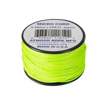 Linka ATWOOD ROPE MICRO CORD 38m - Neon Green