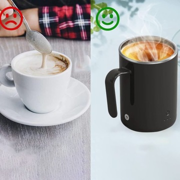 МАГНИТНАЯ КРУЖКА САМОСМЕШИВАНИЯ С КРЫШКОЙ, С ВОЗМОЖНОСТЬЮ ЗАРЯДКИ от USB, 400МЛ