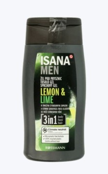 ISANA Men Lemon Lime żel 3w1 żel pod prysznic