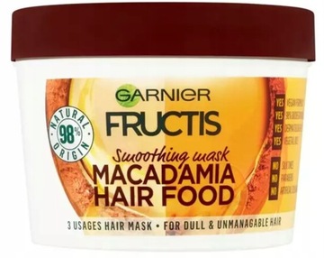 Garnier Fructis Hair Food 3w1 maska do włosów suchych Macadamia 390ml
