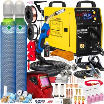 SPAWARKA MIGOMAT MAGNUM INWERTER MAGNUM MIG 240 LCD DUAL PULS SYNERGIA 3W1