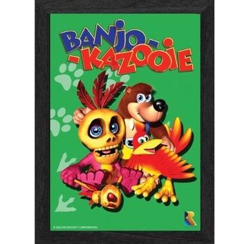 Plakat 3D w Ramce do Pokoju Gracza Pixel Frames Plax Banjo-Kazooie