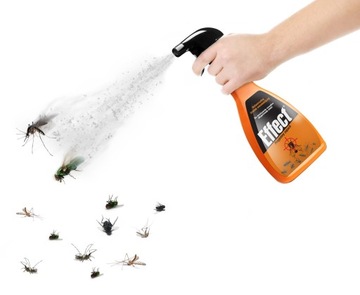 ŚRODEK SPRAY PREPARAT NA KOMARY MRÓWKI MUCHY EFFECT 500ML CYTRUSOWY ZAPACH