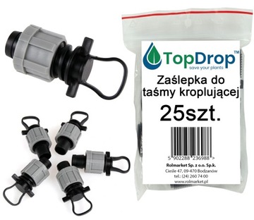 KOREK DO TAŚMY KROPLUJĄCEJ ZAŚLEPKA WCISKANA 16 mm TAŚMA KROPLUJĄCA 25 SZT