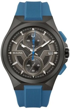 ZEGAREK MĘSKI BULOVA 98B380 SPORTOWY CHRONO WR100 SZAFIR ORYGINAŁ +BOX 46mm