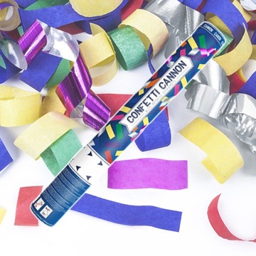 Фантастическая трубка конфетти, разноцветные ленты, 40 см.