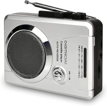 Przeno?ny odtwarzacz kasetowy Walkman Radio, nagrywacz g?osowy z