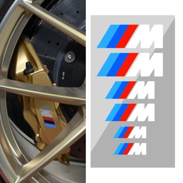 BMW M LOGO NAKLEJKA NA ZACISKI HAMULCA 6SZT