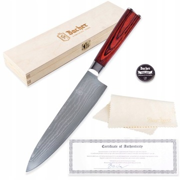 Поварской нож BACHER, дамасская сталь, 20 см