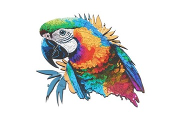 Puzzle Drewniane Premium EKO Układanka Papuga A4